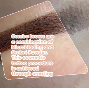Powder brow tattoo